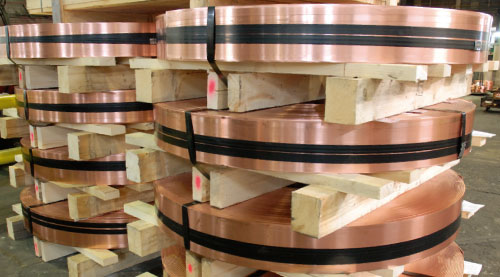 flat copper bar in coil distribution